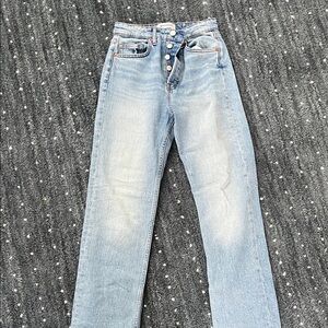 Reformation Cynthia stretch High Rise Light Blue Jeans